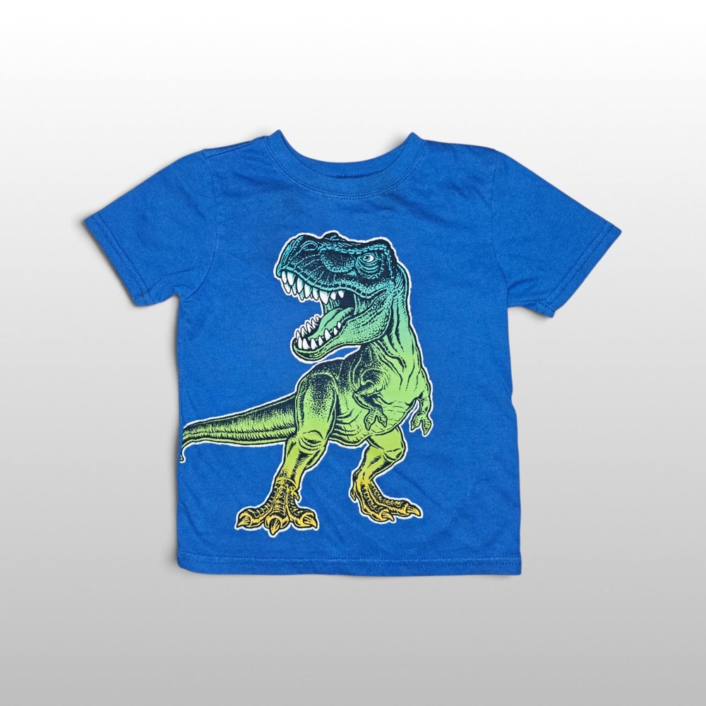 Toddler Garanimals T-Shirt Dinosaur Graphic Casual Blue 3T Tee